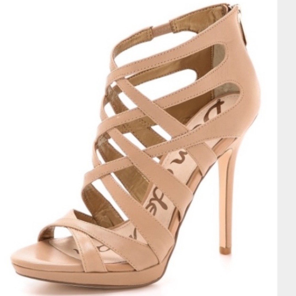 Sam Edelman Erin heel caged stiletto nude 9